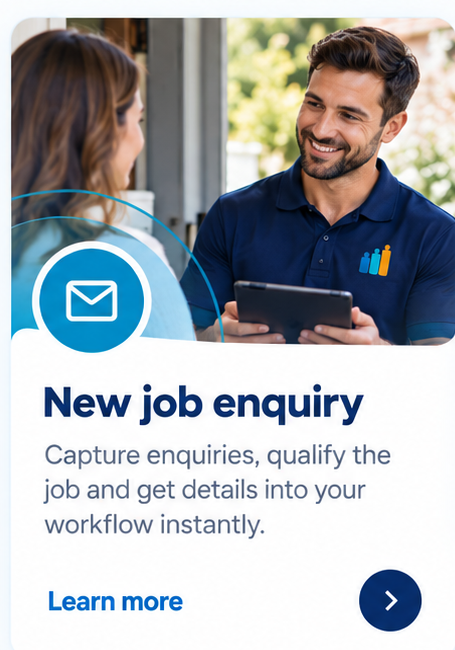 New job enquiry workflow panel