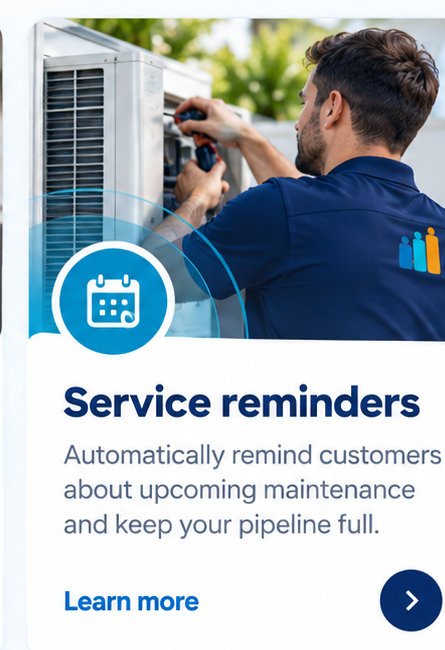 Service reminders workflow panel